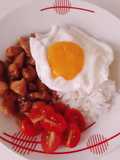 #607 nasi ayam saos bbq simple