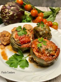 Foto di Carciofi ripieni in casseruola