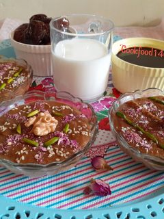 عکسی از دستور فرنی خرما با شیره خرما