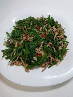 龍鬚菜炒肉絲 的食譜成品照片