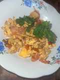 Telur orak arik tomat ala Vietnam (Trung chien ca chua)