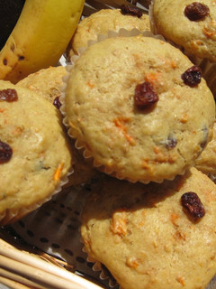 A picture of Carrot Raisin Muffins.