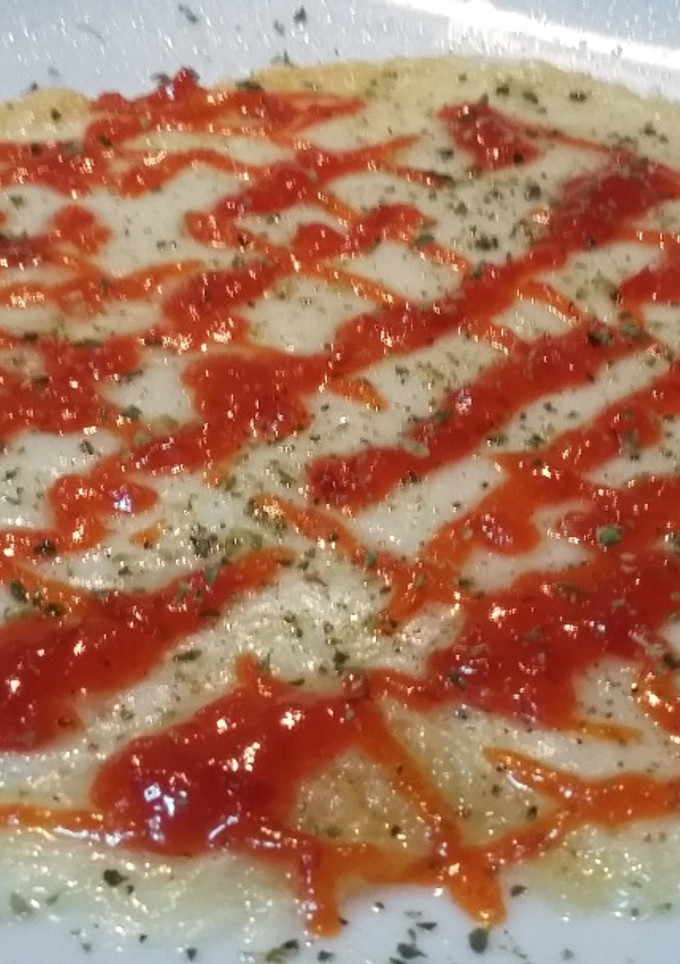 Una foto de Provolone con mermelada de morrones