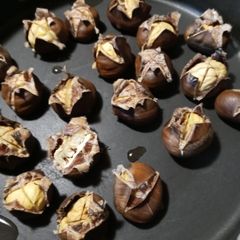 A picture of Roasted Chestnuts, oven.