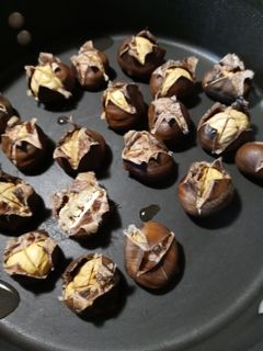 A picture of Roasted Chestnuts, oven.