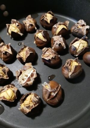 A picture of Roasted Chestnuts, oven.