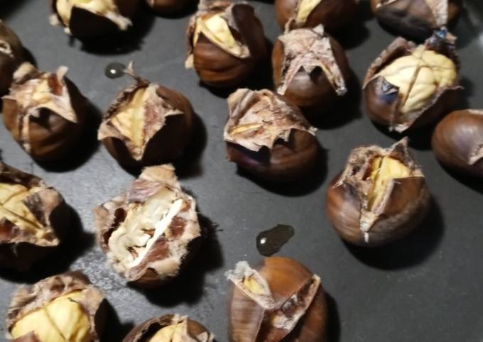 Easiest Way to Make Yummy Roasted Chestnuts, oven