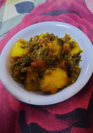 A picture of Aloo Methi Sabji.