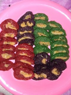 Foto resep Singkong pisang pelangi. #Snack diet1