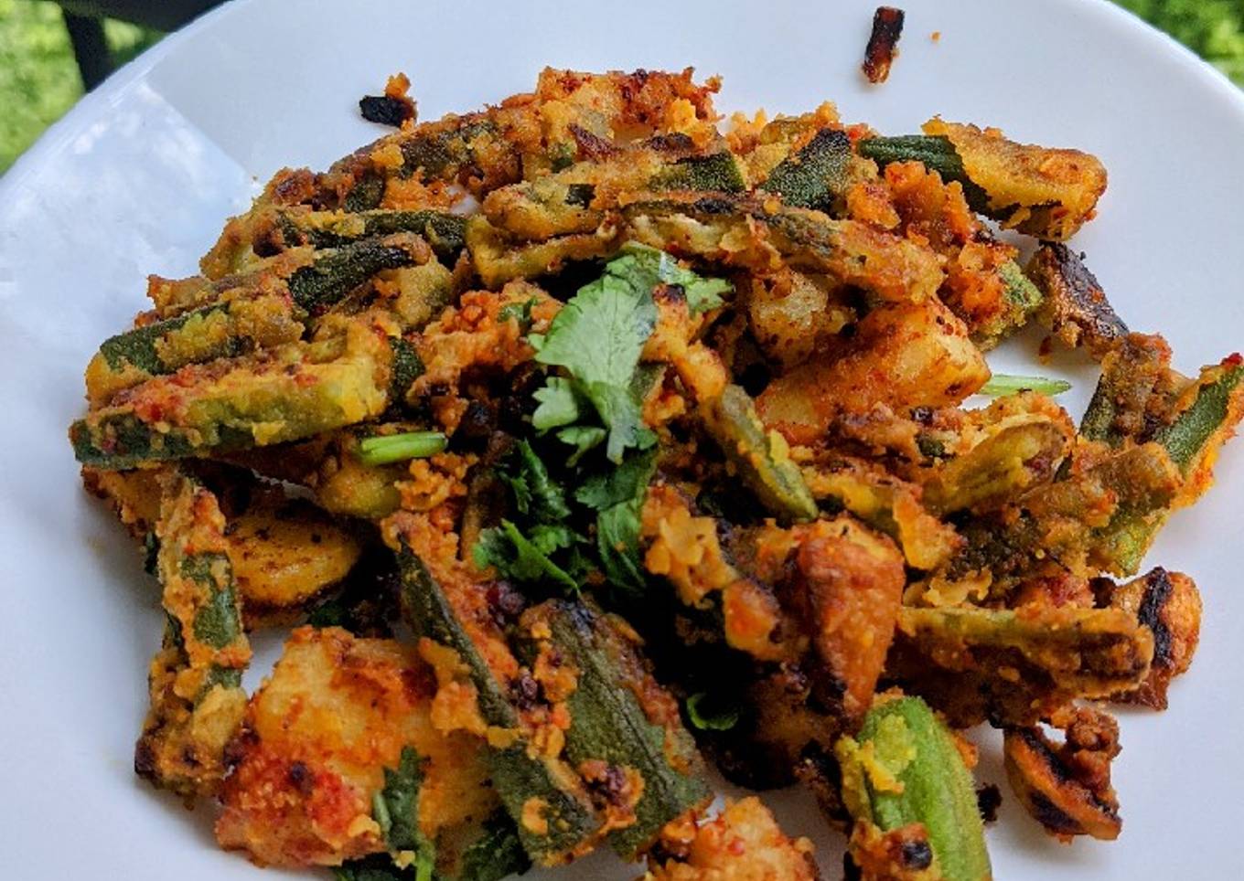 Bhindi aloo fry