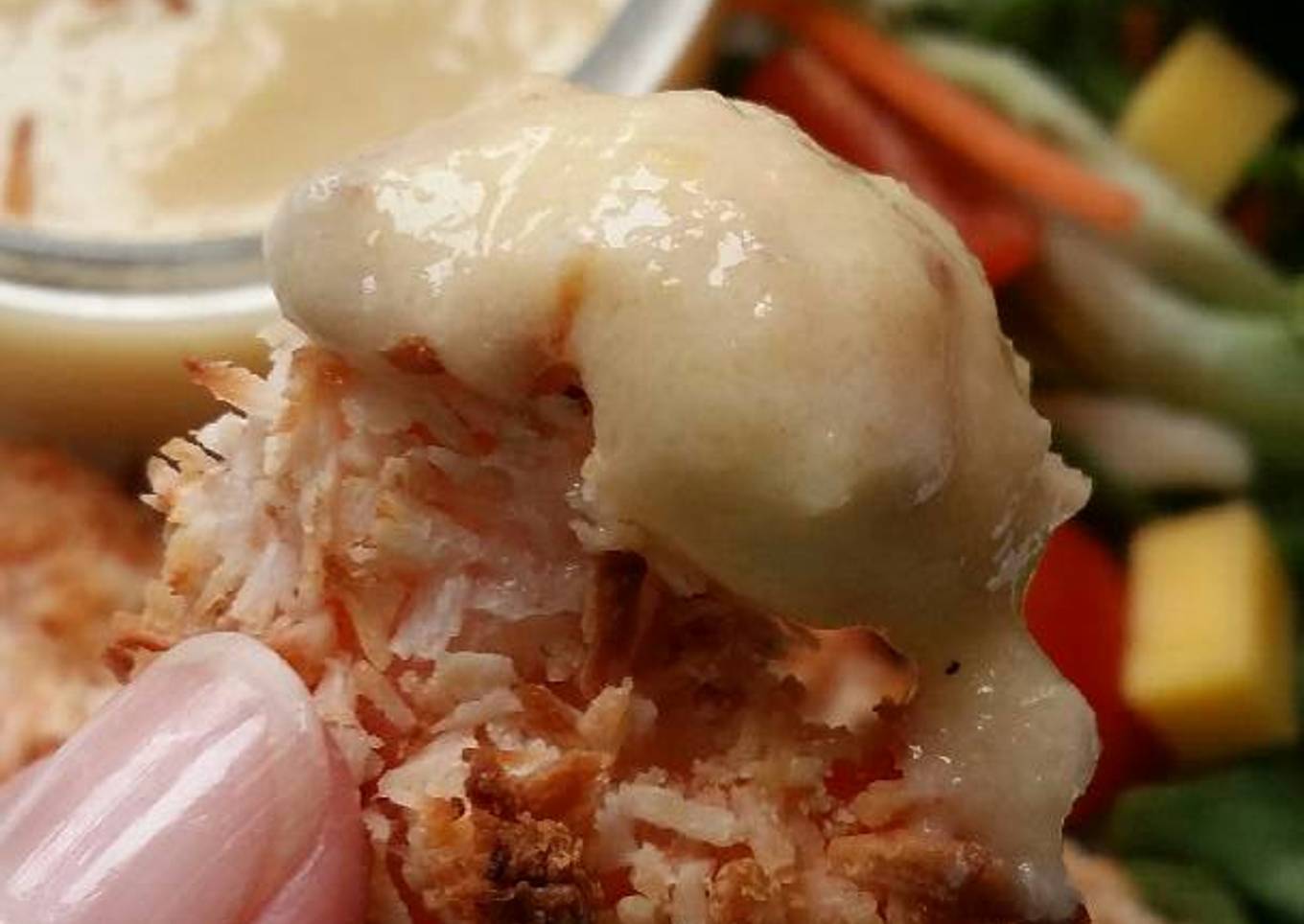 Vickys Oven-Fried Coconut Prawns & Mango Sauce, GF DF EF SF NF