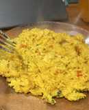 Un arroz, mil ideas: 🥘 Arroz amarillo con pollo, queso y perejil súper cremoso
