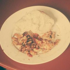 A picture of Ugali mayai.