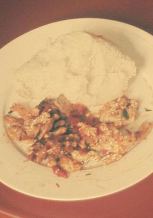 A picture of Ugali mayai.
