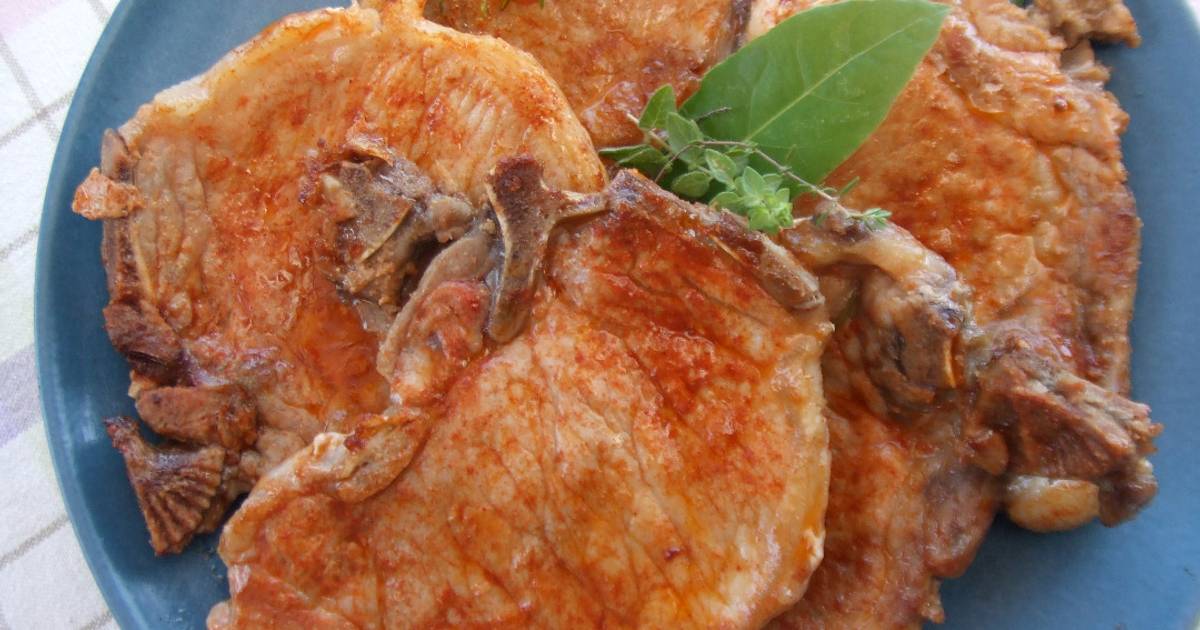 Chuletas de cerdo adobadas Receta de Cuqui Bastida- Cookpad