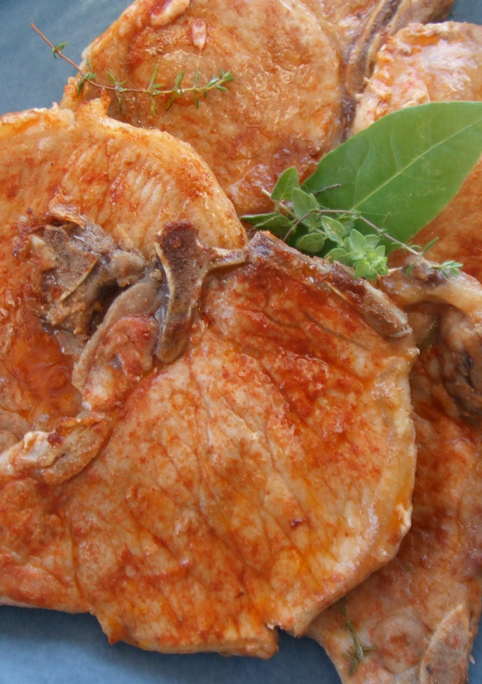 Una foto de Chuletas de cerdo adobadas
