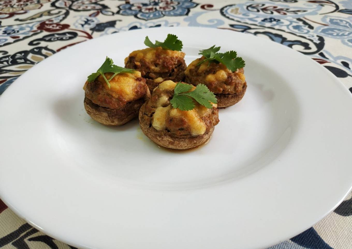 Champiñones rellenos (apto Keto)