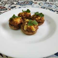 Una foto de Champiñones rellenos (apto Keto)