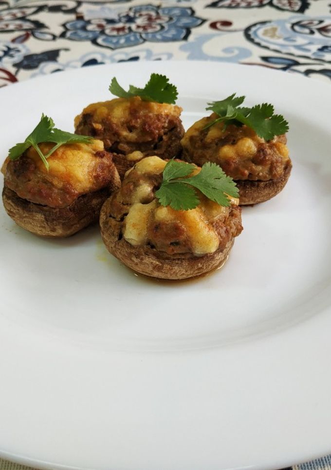 Una foto de Champiñones rellenos (apto Keto)