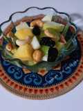 Salade de fruits frais raisins secs et noix de cajou 🍇🍏🥭
