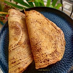A picture of Ragi/Finger Millet Dosa.