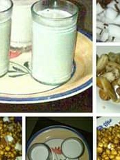 A picture of Coconut,tiger nut and date milk.