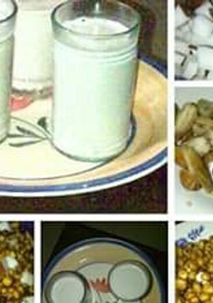 A picture of Coconut,tiger nut and date milk.
