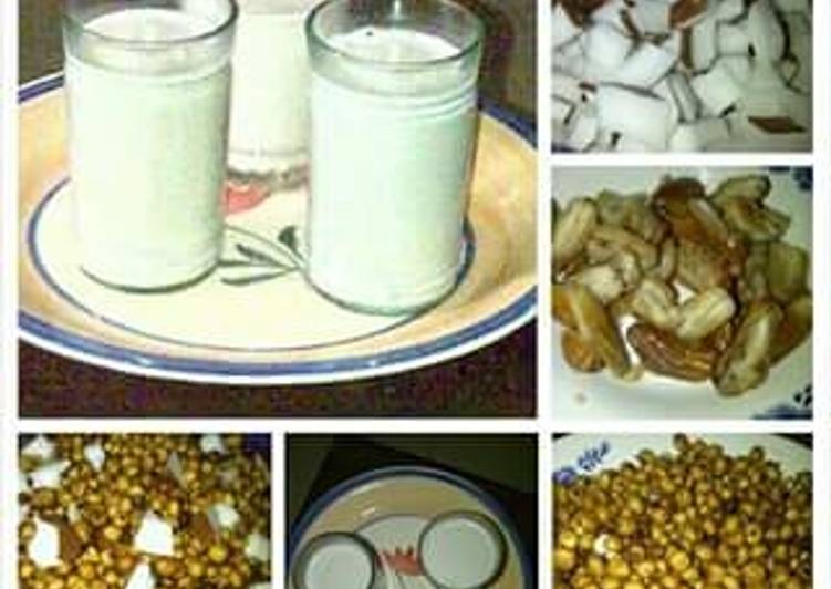 Simple Way to Make Speedy Coconut,tiger nut and date milk