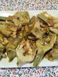 Alcachofas con calamar congelado