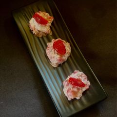 A picture of Frozen delights with Strawberry & Walnuts.
