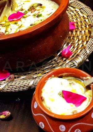 A picture of Kesar shrikhand.