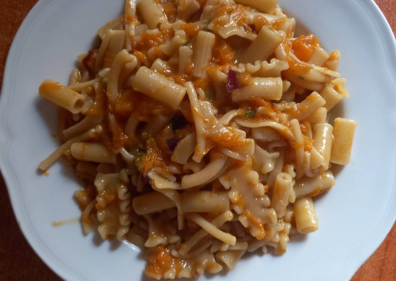 Pasta e cocozze (fideos con zapallo)