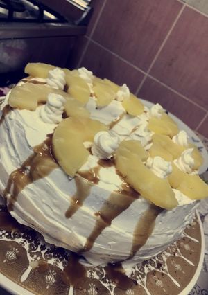 صورة لوصفة كيك الاناناس بمناسبة يوم الام 😍❤️