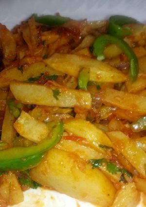 A picture of Simple homemade chips masala.