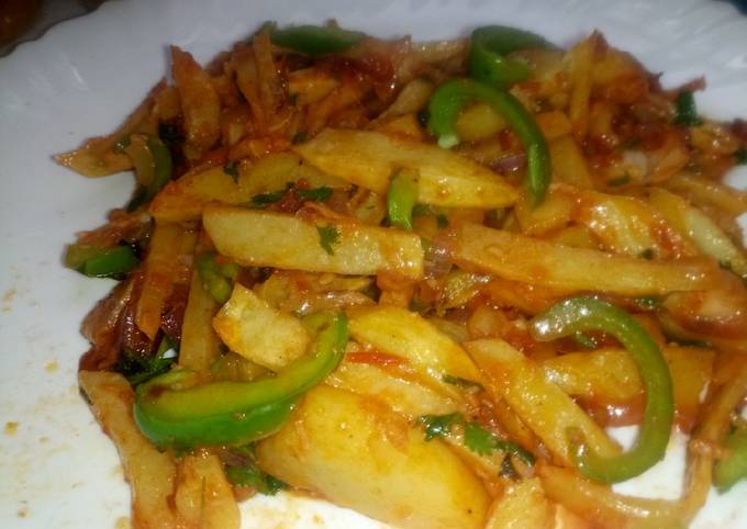 Simple homemade chips masala