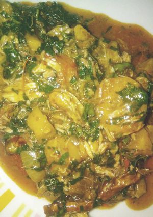 A picture of Unripe Plantain Porridge.