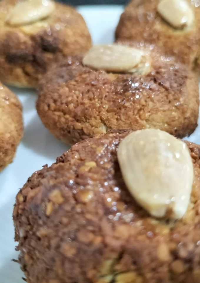 Una foto de Bocaditos de almendra, coco y manzana en airfryer