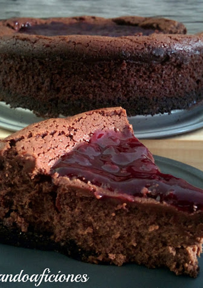 Una foto de Tarta de queso con chocolate