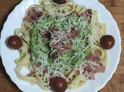 Una foto de carbonara con guanciale
