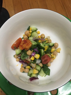 A picture of Refreshing Chickpea salad.