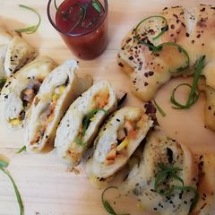 A picture of Chicken bread.