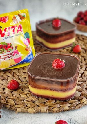 Foto resep Red Velvet Margarine Pudding Trifle
