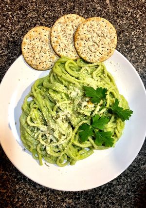 Una foto de Espagueti verde