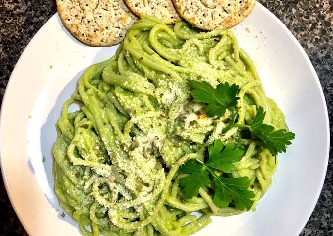 Espagueti verde Receta de Guro Silva- Cookpad