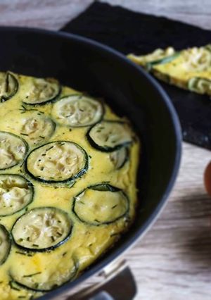 Une photo de Tortilla à la courgette
