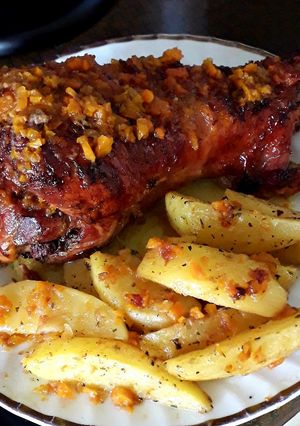 Pulykacomb fűszeres krumplival recept fotója