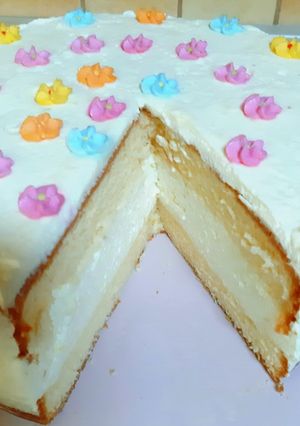 Tejszínhabos túrókrém torta🍰 recept fotója
