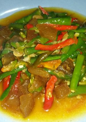 Foto resep Tauco kikil kacang panjang bumbu rajang