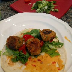 A picture of Vegan falafels.