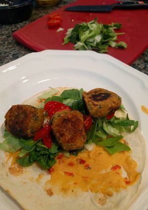 A picture of Vegan falafels.
